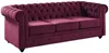 3-Sitzer-Sofa CHESTERFIELD - Samt - Pflaumenfarben Bild 2