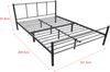 Metallbett Laos 160x200 cm Schwarz [en. casa] Bild 3
