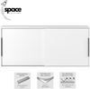 bümö Space Sideboard weiss mit Schiebetüren, Aktenschrank Holz 160 cm breit - Büro Schrank mit Schiebetür, Büroschrank schmal für die Dachschräge - Kommode für Ordner, SPCSS1OH-84 Bild 2
