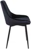 Vente-unique - MASURIE Stuhl SamtStoff Schwarz - B 56 cm x H 85,5 cm x L 49 cm Bild 5