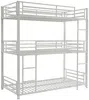 Vente-unique - ELOUAN Bett Metall Weiß - B 103 cm x H 205 cm x L 200 cm Bild 2