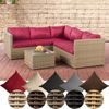 CLP Polyrattan Ecksofa-Garnitur Genero 5mm,natura rubinrot Bild 2