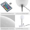 tectake LED Gartenleuchte Kugelleuchte Luminous Eye, LED, mit Fernbedienung, LED, Bunt, Stylische LED-Kugel mit 3 Standfüßen und indirekter Beleuchtung Bild 3