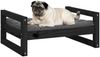 vidaXL Hundebett 65,5 x 50,5 x 28 cm Massivholz Kiefer, Schwarz Bild 4