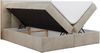 Boxspringbett mit Kopfteil und Topper, Doppelbett - RICO - 180x200cm - Beige Velours - H3 Bild 4