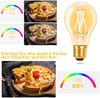 ZMH 6er-Pack E27 Vintage-LED-Glühbirnen: A60 2700 K 4 W Edison-Glühbirne Warmweiß Filament Antikglas Energiesparlampe für Bild 4