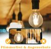 ZMH 6er-Pack E27 Vintage-LED-Glühbirnen: A60 2700 K 4 W Edison-Glühbirne Warmweiß Filament Antikglas Energiesparlampe für Bild 5
