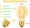 ZMH 6er-Pack E27 Vintage-LED-Glühbirnen: A60 2700 K 4 W Edison-Glühbirne Warmweiß Filament Antikglas Energiesparlampe für Bild 3