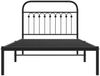vidaXL Bettgestell mit Kopfteil Metall Schwarz 100x190 cm 376594 Bild 4