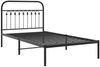 vidaXL Bettgestell mit Kopfteil Metall Schwarz 100x190 cm 376594 Bild 3