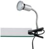 LED Klemmleuchte, chrom, titanfarben, Flexo-Arm, H 22 cm Bild 3