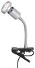 LED Klemmleuchte, chrom, titanfarben, Flexo-Arm, H 22 cm Bild 4