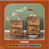 WLIVE Kommode Nachttisch mit 2 Stoffschubladen, 40×30×63 cm, Braun/Schwarz/Weiß (1 St), Beistelltisch mit Metallrahmen & Holzplatte, verstellbare Füße Bild 4
