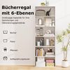 COSTWAY Bücherregal, 6-stöckiges offenes, mit 2 Kippsicherungssets Bild 3