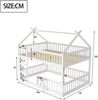 Etagenbett Liegefläche 140x200 cm mit Treppe, hohem Rausfallschutz und Tür, Weiß Bild 5