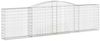 vidaXL Gabione mit Hochbogen 400x30x100/120 cm Verzinktes Eisen 153525 Bild 2