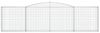 vidaXL Gabione mit Hochbogen 400x30x100/120 cm Verzinktes Eisen 153525 Bild 3