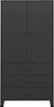 vidaXL Kleiderschrank, Metall, schwarz 90 x 50 x 180 cm Bild 3