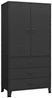 vidaXL Kleiderschrank, Metall, schwarz 90 x 50 x 180 cm Bild 2
