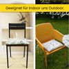 Amilian Stuhlkissen 40x40 mit Bändern - 4er Set Sitzkissen - Outdoor Indoor - Sitzauflage, waschbar Bild 4