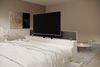 Boxspringbett Arosa TV, Boxspringbett mit Schubladen, TV-Lift LED Beleuchtung, Doppelbett mit Matratze, Samt, 180 x 200 cm, Beige Bild 5