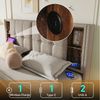 BlingBin Polsterbett Stauraumbett Beleuchtung Bettgestell (Einzelbett mit Kabellosem Laden USB C), Stauraum, 140×200cm Bild 2
