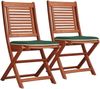MERXX Gartenstuhl Cordoba (Set, 2 St), 2er Set, Eukalyptus, klappbar, braun, inkl. Wendeauflage Bild 4