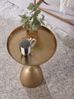 Beistelltisch Gold 33 x 33 x 53 cm Anstelltisch Aluminium, Kleiner Sofatisch Metall Rund, Wohnzimmertisch Couch Modern, Couchtisch Hoch Bild 5