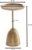 Beistelltisch Gold 33 x 33 x 53 cm Anstelltisch Aluminium, Kleiner Sofatisch Metall Rund, Wohnzimmertisch Couch Modern, Couchtisch Hoch Bild 4