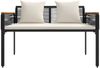 vidaXL Bank Outdoor Schwarz und Cremeweiß 117 x 54 x 74,5 cm 42025238 Bild 5