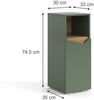 Midischrank Marelle Grün/Artisan 30 x 74.5 cm mit Tür und offenem Fach Vicco Bild 2