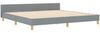 vidaXL Bettgestell mit Kopfteil Hellgrau 200 x 200 cm Stoff 3344830 Bild 4