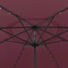 vidaXL Sonnenschirm mit LED-Beleuchtung 400 cm Bordeaux 312534 Bild 4