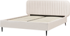 Bett mit Lattenrost BRIN 160 x 200 cm Samtstoff Beige Bild 4