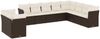 vidaXL 10-tlg. Garten-Sofagarnitur mit Kissen Braun Poly Rattan 3217863 Bild 2