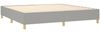 vidaXL Boxspringbett mit Matratze Hellgrau 200x200 cm Stoff, Härtegrad: H2 [3142601] Bild 4