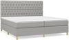 vidaXL Boxspringbett mit Matratze Hellgrau 200x200 cm Stoff, Härtegrad: H2 [3142601] Bild 2