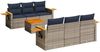 vidaXL 7-tlg. Garten-Sofagarnitur mit Kissen Grau Poly Rattan 3226635 Bild 2