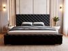 GRAINGOLD Astra Doppelbett 200x200, Polsterbett mit Kopfteil und Bettkasten, Samt-Stoff, Schwarz Bild 4