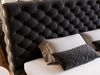 GRAINGOLD Astra Doppelbett 200x200, Polsterbett mit Kopfteil und Bettkasten, Samt-Stoff, Schwarz Bild 5
