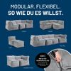 Lumaland Sitzsack-Sofa, Polyester, Mittelteil, Cord - Grau, 70 x 81 x 54 cm Bild 4