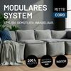 Lumaland Sitzsack-Sofa, Polyester, Mittelteil, Cord - Grau, 70 x 81 x 54 cm Bild 3