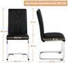 Yaheetech 4er Set Schwingstuhl mit U-förmigem Metalluntergestell, 59 x 40,5 x 98,5 cm, Schwarz Bild 4