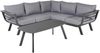 Gartenloungeset GERRIT - Alu/Polyester, Grau | Gartenmöbel Set Garten Loungegruppe Lounge-Set Pool Loungegarnitur Bild 3