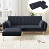 Ecksofa mit Relaxfunktion, L-Form, Schlafsofa mit Verstellbarer Rückenlehne, Polstersofa, Loungesofa, Samtbezug Bild 2