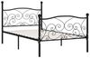 vidaXL Bettgestell mit Lattenrost Schwarz Metall 100 × 200 cm [284455] Bild 2