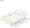 Doppelbett 140x200 cm mit Schubladen – Bettgestell aus Kiefernholz in Weiß Bild 5
