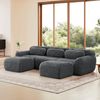 Modulares Sofa, Plüsch in U-Form, rahmenlos, flexibel stellbar, 291×179×73, Grau Bild 2
