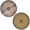 Deckenleuchte, Stahl, Holz, Taupe, Messing, D 42 cm Bild 4