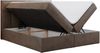 Boxspringbett mit Kopfteil und Topper, Doppelbett - RICO - 160x200cm - Braun Velours - H4 Bild 4